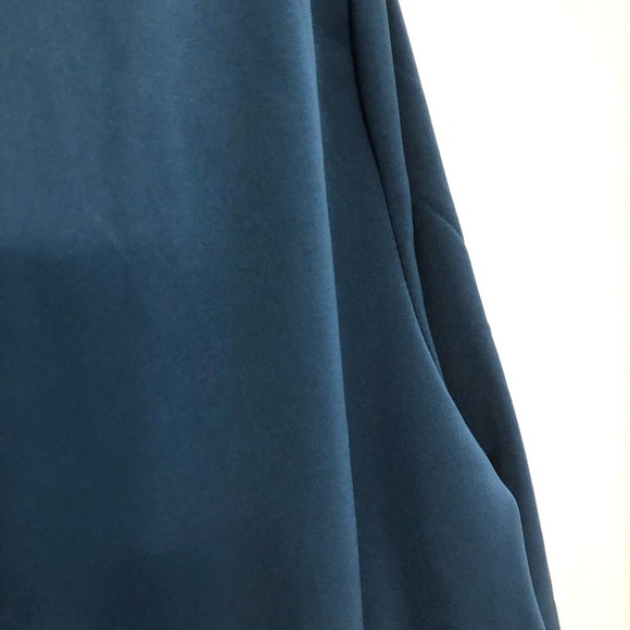 BloomChic Dark Teal Blouse with Acrylic Chain Detail and Tie Sleeves 14-16 NWT - Picture 7 of 8